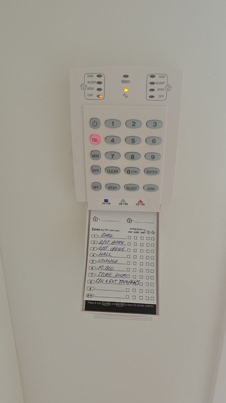 Alarm pad